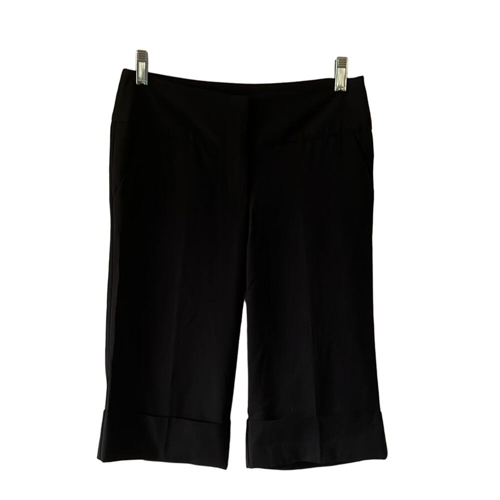 Daisy Fuentes Black Dress Capris with Cuffs Woman Size 2